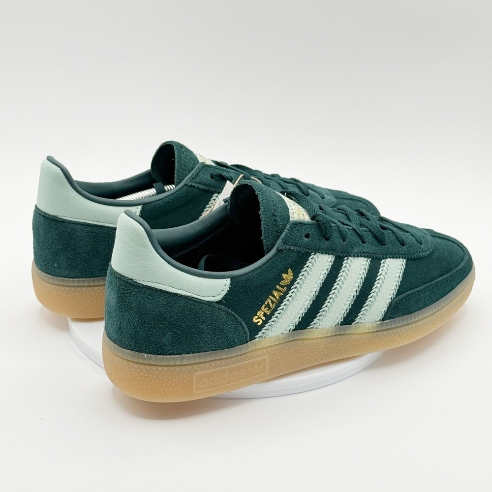 adidas Women's Green Suede Sneakers with Mint Stripes - Picture 4 of 11